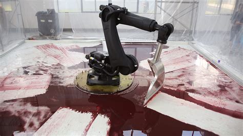 robot leaking hydraulic fluid art dies|Sun Yuan and Peng Yu: Can’t Help Myself